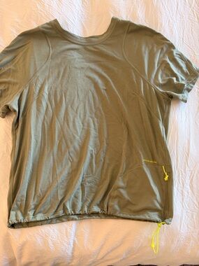 Lululemon Performance Tee with neon yellow accents